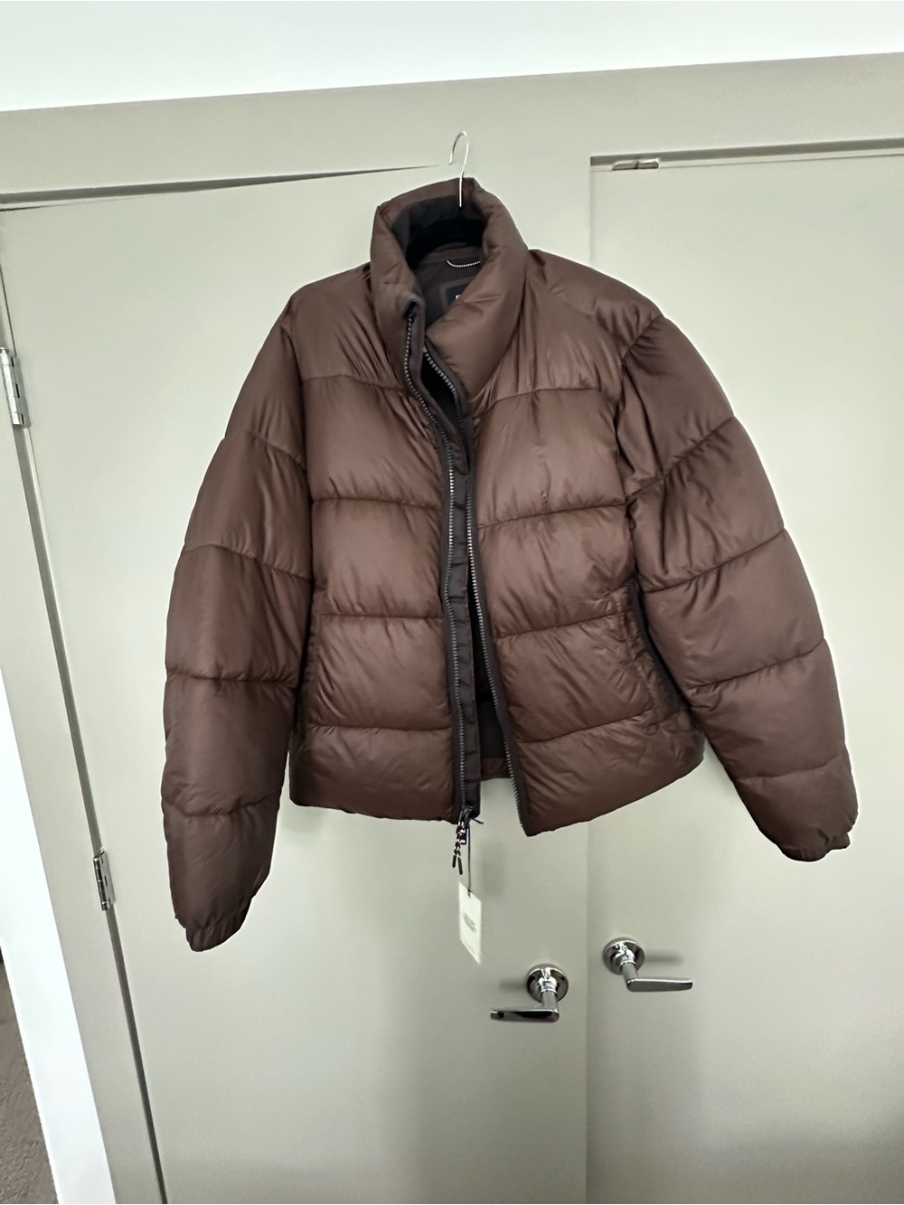 Men’s Brown Puffer Jacket - Lightweight Insulated Coat